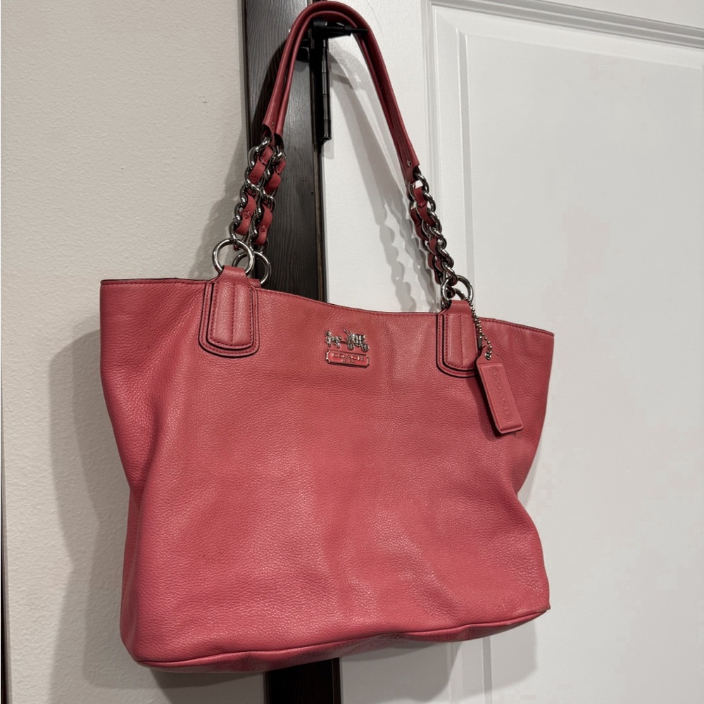 Coach Rose Leather Tote Bag